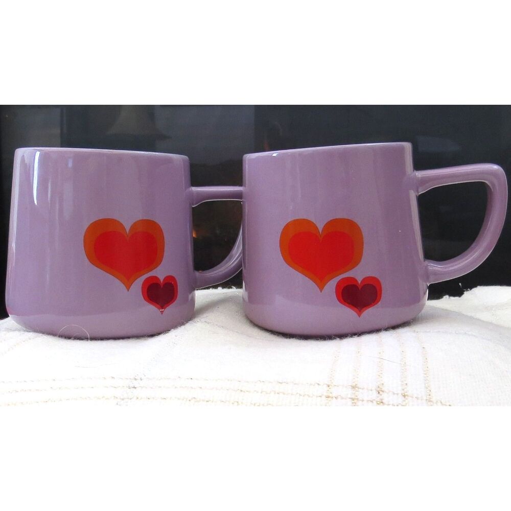 Starbucks 2018 Purple Mug with Hearts 12 oz.  EUC - Picture 4 of 4